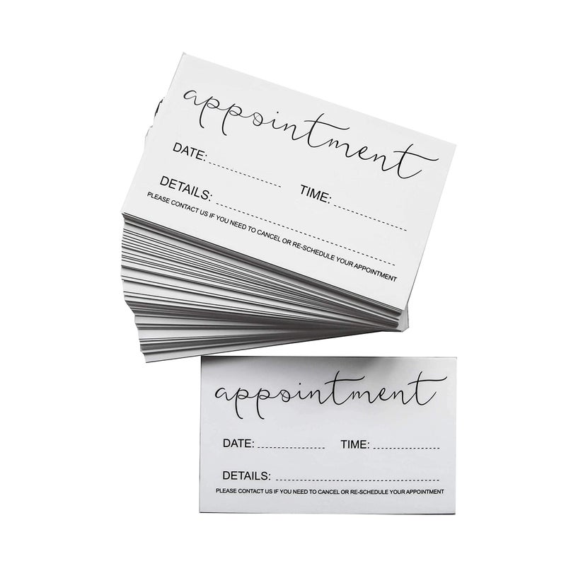 RXBC2011 Appointment Reminder Cards (Pack of 100) for Beauty Makeup Hair Nail Salon Barber Shop Restaurants Therapist Pack of 100 - Image 3